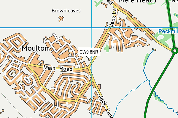 CW9 8NR map - OS VectorMap District (Ordnance Survey) CW9 8NR map - OS VectorMap District (Ordnance Survey)