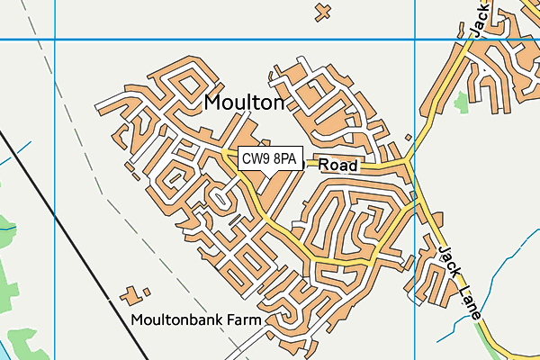 CW9 8PA map - OS VectorMap District (Ordnance Survey) CW9 8PA map - OS VectorMap District (Ordnance Survey)