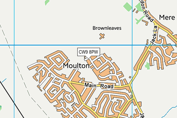 CW9 8PW map - OS VectorMap District (Ordnance Survey) CW9 8PW map - OS VectorMap District (Ordnance Survey)