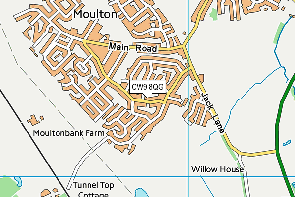 CW9 8QG map - OS VectorMap District (Ordnance Survey) CW9 8QG map - OS VectorMap District (Ordnance Survey)