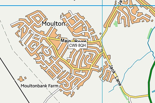 CW9 8QH map - OS VectorMap District (Ordnance Survey) CW9 8QH map - OS VectorMap District (Ordnance Survey)
