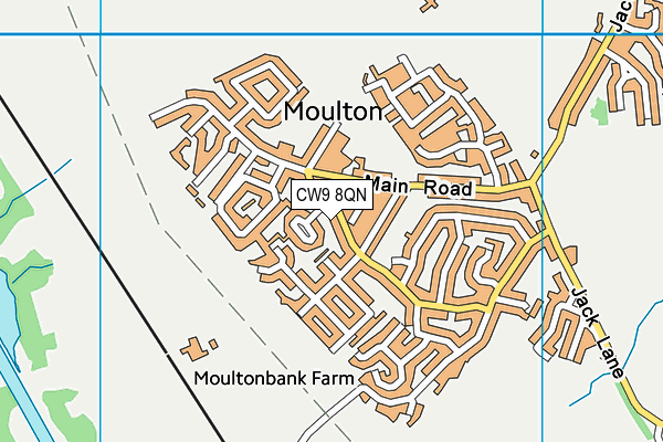 CW9 8QN map - OS VectorMap District (Ordnance Survey) CW9 8QN map - OS VectorMap District (Ordnance Survey)