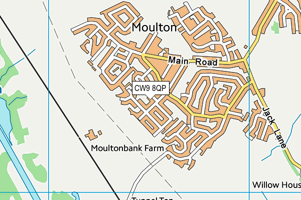 CW9 8QP map - OS VectorMap District (Ordnance Survey) CW9 8QP map - OS VectorMap District (Ordnance Survey)