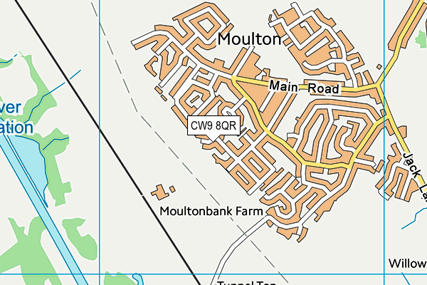 CW9 8QR map - OS VectorMap District (Ordnance Survey) CW9 8QR map - OS VectorMap District (Ordnance Survey)