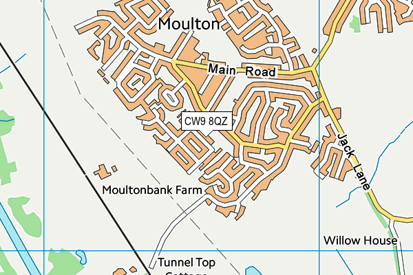 CW9 8QZ map - OS VectorMap District (Ordnance Survey) CW9 8QZ map - OS VectorMap District (Ordnance Survey)