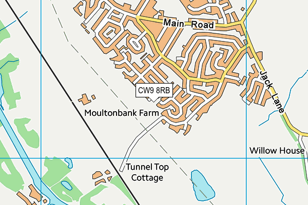 CW9 8RB map - OS VectorMap District (Ordnance Survey) CW9 8RB map - OS VectorMap District (Ordnance Survey)