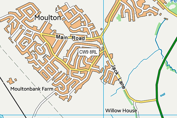 CW9 8RL map - OS VectorMap District (Ordnance Survey) CW9 8RL map - OS VectorMap District (Ordnance Survey)