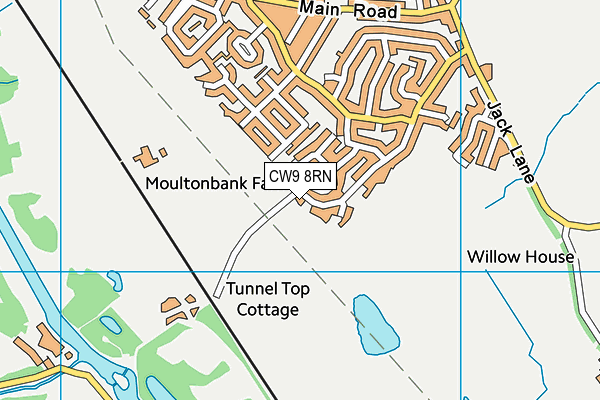 CW9 8RN map - OS VectorMap District (Ordnance Survey) CW9 8RN map - OS VectorMap District (Ordnance Survey)