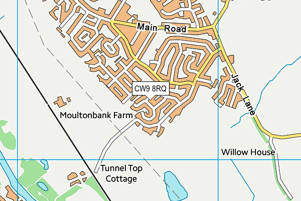 CW9 8RQ map - OS VectorMap District (Ordnance Survey) CW9 8RQ map - OS VectorMap District (Ordnance Survey)