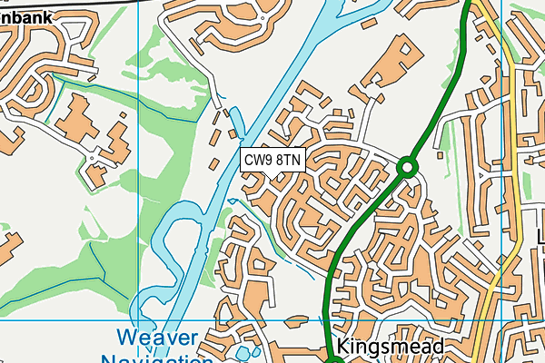 CW9 8TN map - OS VectorMap District (Ordnance Survey) CW9 8TN map - OS VectorMap District (Ordnance Survey)