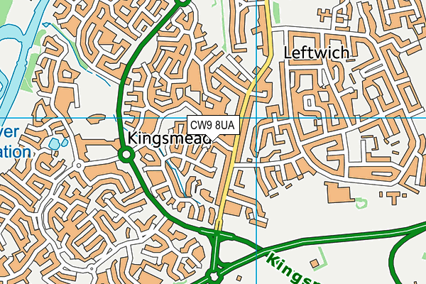 CW9 8UA map - OS VectorMap District (Ordnance Survey) CW9 8UA map - OS VectorMap District (Ordnance Survey)
