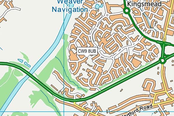 CW9 8UB map - OS VectorMap District (Ordnance Survey) CW9 8UB map - OS VectorMap District (Ordnance Survey)