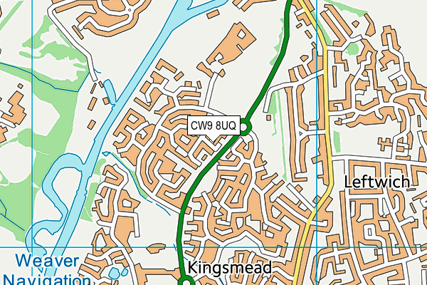 CW9 8UQ map - OS VectorMap District (Ordnance Survey) CW9 8UQ map - OS VectorMap District (Ordnance Survey)