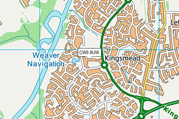 CW9 8UW map - OS VectorMap District (Ordnance Survey) CW9 8UW map - OS VectorMap District (Ordnance Survey)