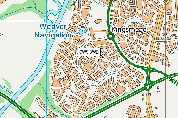 CW9 8WD map - OS VectorMap District (Ordnance Survey) CW9 8WD map - OS VectorMap District (Ordnance Survey)