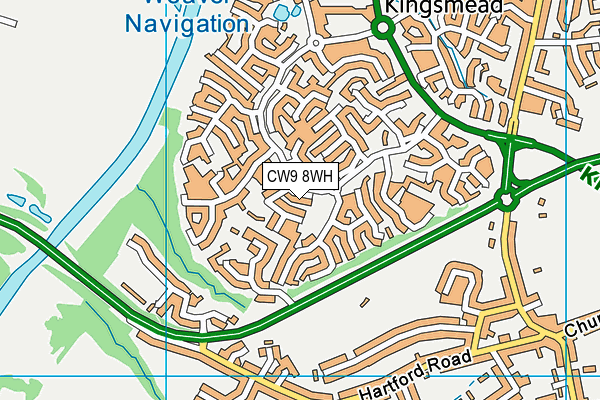 CW9 8WH map - OS VectorMap District (Ordnance Survey) CW9 8WH map - OS VectorMap District (Ordnance Survey)