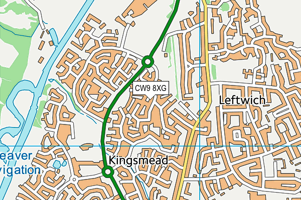 CW9 8XG map - OS VectorMap District (Ordnance Survey) CW9 8XG map - OS VectorMap District (Ordnance Survey)