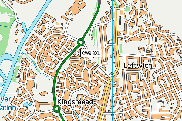 CW9 8XL map - OS VectorMap District (Ordnance Survey) CW9 8XL map - OS VectorMap District (Ordnance Survey)