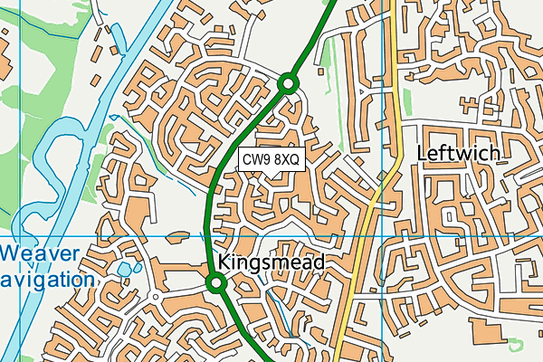 CW9 8XQ map - OS VectorMap District (Ordnance Survey) CW9 8XQ map - OS VectorMap District (Ordnance Survey)