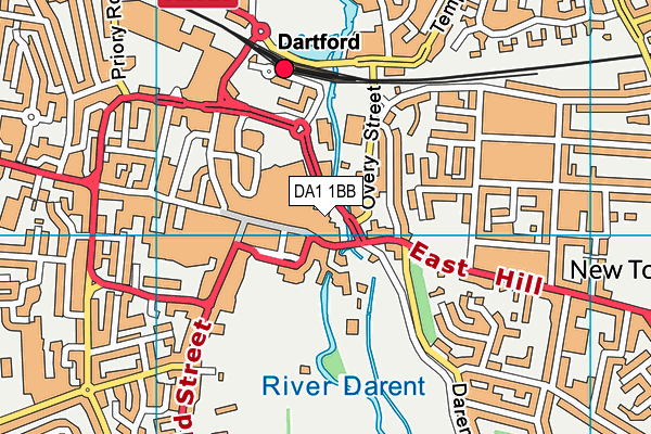 DA1 1BB map - OS VectorMap District (Ordnance Survey) DA1 1BB map - OS VectorMap District (Ordnance Survey)