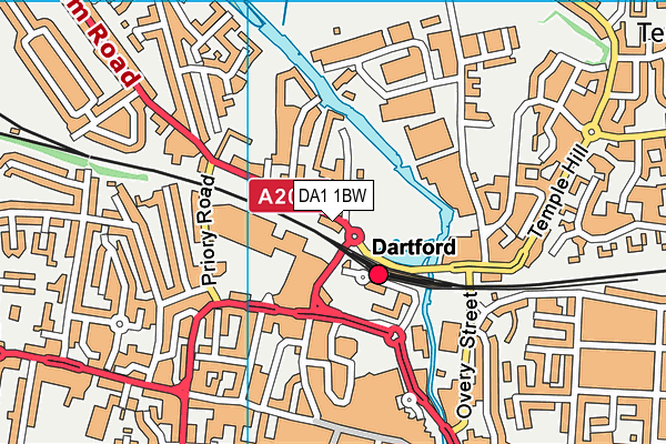 DA1 1BW map - OS VectorMap District (Ordnance Survey) DA1 1BW map - OS VectorMap District (Ordnance Survey)