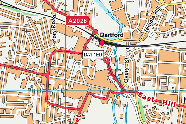 DA1 1ED map - OS VectorMap District (Ordnance Survey) DA1 1ED map - OS VectorMap District (Ordnance Survey)