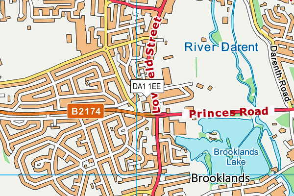 DA1 1EE map - OS VectorMap District (Ordnance Survey)