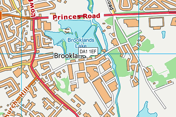 DA1 1EF map - OS VectorMap District (Ordnance Survey)