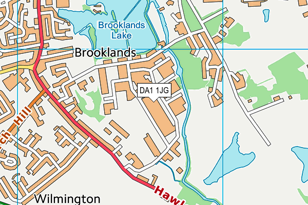DA1 1JG map - OS VectorMap District (Ordnance Survey) DA1 1JG map - OS VectorMap District (Ordnance Survey)