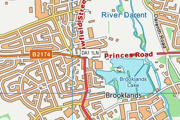 DA1 1LN map - OS VectorMap District (Ordnance Survey) DA1 1LN map - OS VectorMap District (Ordnance Survey)