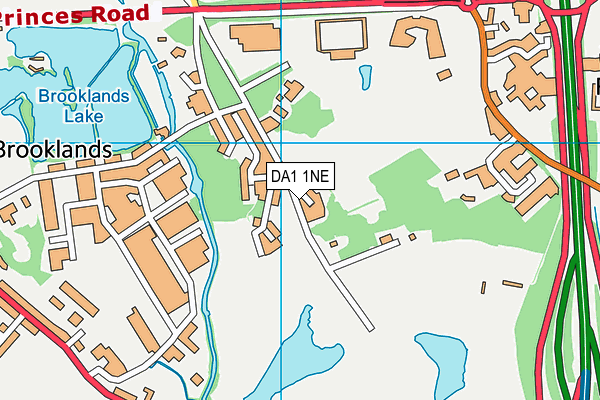 DA1 1NE map - OS VectorMap District (Ordnance Survey) DA1 1NE map - OS VectorMap District (Ordnance Survey)
