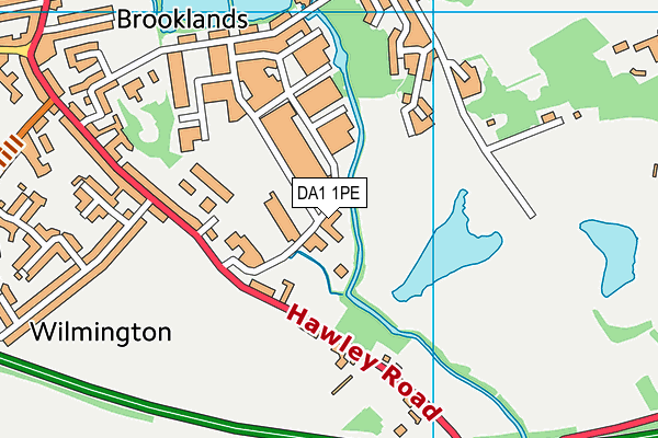 DA1 1PE map - OS VectorMap District (Ordnance Survey) DA1 1PE map - OS VectorMap District (Ordnance Survey)