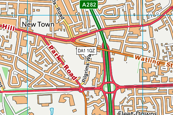 DA1 1QZ map - OS VectorMap District (Ordnance Survey) DA1 1QZ map - OS VectorMap District (Ordnance Survey)