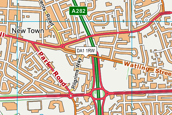 DA1 1RW map - OS VectorMap District (Ordnance Survey) DA1 1RW map - OS VectorMap District (Ordnance Survey)