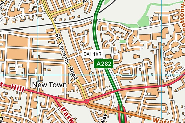 DA1 1XR map - OS VectorMap District (Ordnance Survey) DA1 1XR map - OS VectorMap District (Ordnance Survey)
