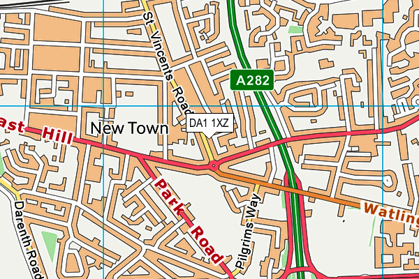 DA1 1XZ map - OS VectorMap District (Ordnance Survey) DA1 1XZ map - OS VectorMap District (Ordnance Survey)