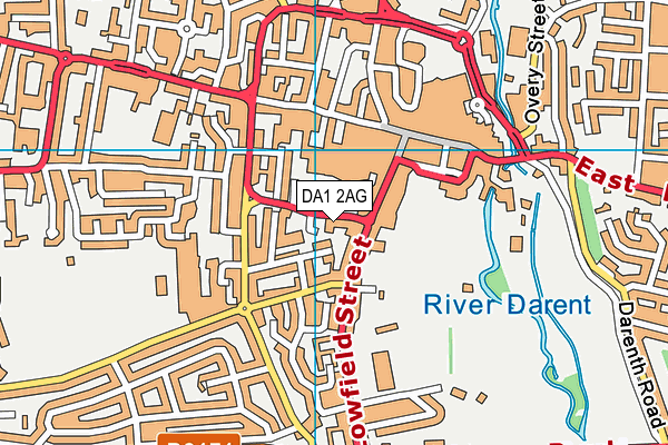 DA1 2AG map - OS VectorMap District (Ordnance Survey) DA1 2AG map - OS VectorMap District (Ordnance Survey)