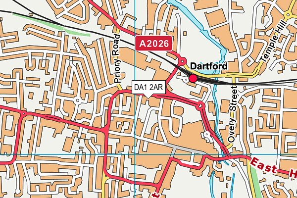 DA1 2AR map - OS VectorMap District (Ordnance Survey) DA1 2AR map - OS VectorMap District (Ordnance Survey)