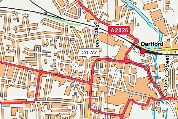 DA1 2AY map - OS VectorMap District (Ordnance Survey) DA1 2AY map - OS VectorMap District (Ordnance Survey)
