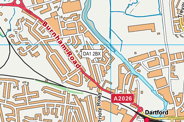 DA1 2BX map - OS VectorMap District (Ordnance Survey) DA1 2BX map - OS VectorMap District (Ordnance Survey)