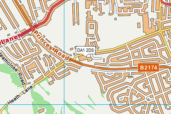 DA1 2DS map - OS VectorMap District (Ordnance Survey) DA1 2DS map - OS VectorMap District (Ordnance Survey)