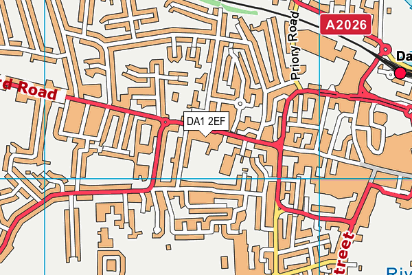 DA1 2EF map - OS VectorMap District (Ordnance Survey) DA1 2EF map - OS VectorMap District (Ordnance Survey)