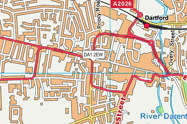 DA1 2EW map - OS VectorMap District (Ordnance Survey) DA1 2EW map - OS VectorMap District (Ordnance Survey)