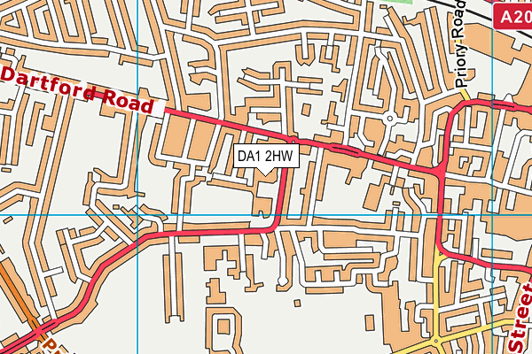 DA1 2HW map - OS VectorMap District (Ordnance Survey) DA1 2HW map - OS VectorMap District (Ordnance Survey)