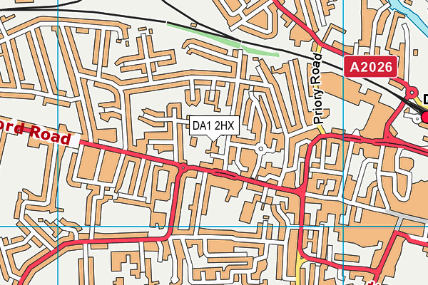 DA1 2HX map - OS VectorMap District (Ordnance Survey) DA1 2HX map - OS VectorMap District (Ordnance Survey)