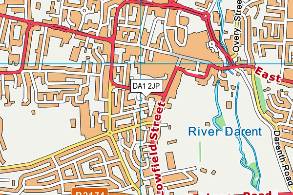 DA1 2JP map - OS VectorMap District (Ordnance Survey) DA1 2JP map - OS VectorMap District (Ordnance Survey)