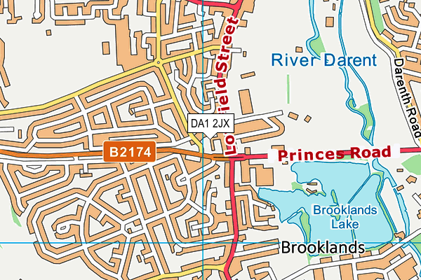 DA1 2JX map - OS VectorMap District (Ordnance Survey) DA1 2JX map - OS VectorMap District (Ordnance Survey)