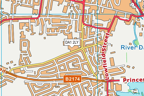 DA1 2LY map - OS VectorMap District (Ordnance Survey) DA1 2LY map - OS VectorMap District (Ordnance Survey)