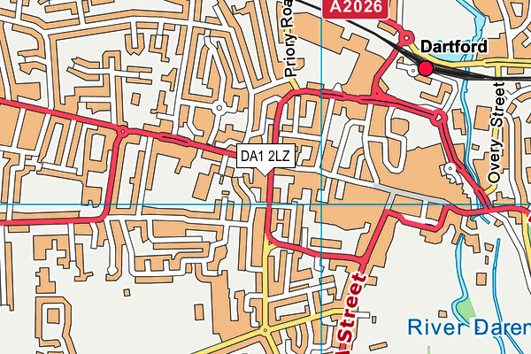 DA1 2LZ map - OS VectorMap District (Ordnance Survey) DA1 2LZ map - OS VectorMap District (Ordnance Survey)
