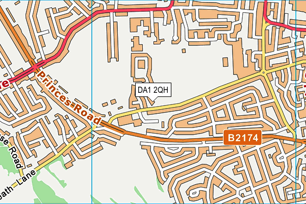 DA1 2QH map - OS VectorMap District (Ordnance Survey) DA1 2QH map - OS VectorMap District (Ordnance Survey)